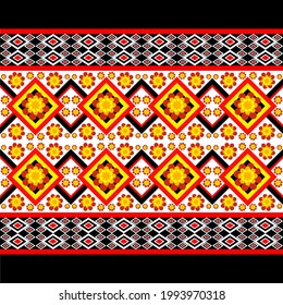 indigenous fabric seamless pattern Colorful vector illustration