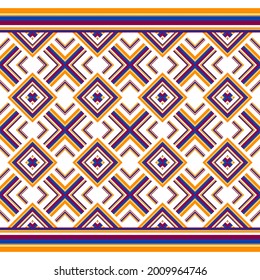 indigenous fabric seamless pattern Colorful vector illustration