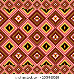 indigenous fabric seamless pattern Colorful vector illustration
