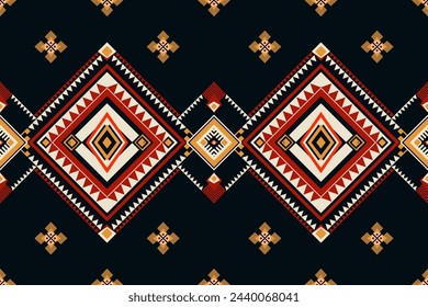 Indigenous geometric Culture Patterns on dark and red design for texture,fabric,clothing,wrapping,home decoration,sarong,Shawl,scarf,,Turkish,Traditional Arabic,Indian motifs.Vector stlye