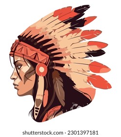 Indigenous headdress symbolizes North