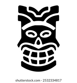 Indigenous mask filled style icon 