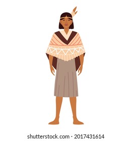 indigenous native male isolated icon