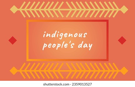 Indigenous people day background celebration vector. Holiday concept. Suitable for banner, web design, digital, poster, decoration, card. USA federal holiday