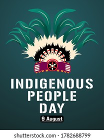 Indigenous Peoples Day, 9 August. Vector illustration. Mojokerto - Indonesia.