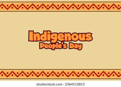 Indigenous People's Day background template Holiday concept