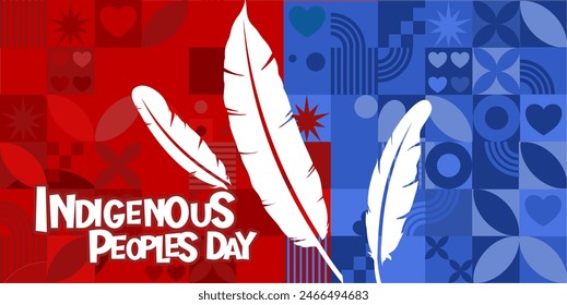 Indigenous Peoples Day - banner, card, illustration