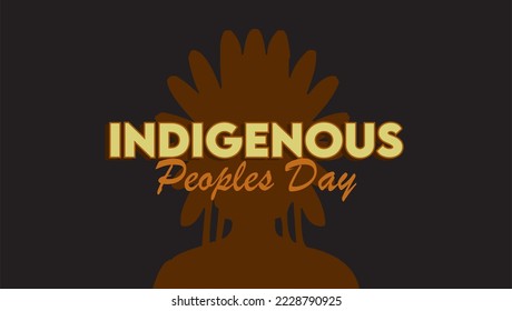 Indigenous Peoples Day with black background 