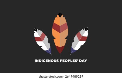 Indigenous peoples day flyer illustration