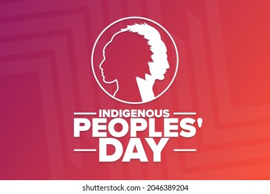 Indigenous Peoples' Day. Holiday concept. Template for background, banner, card, poster with text inscription. Vector EPS10 illustration