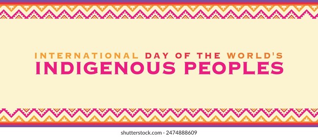 Indigenous Peoples Day. Holiday concept. Template for background, banner, card, poster with text inscription. Vector EPS10 illustration
