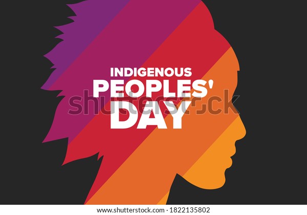 Indigenous Peoples Day. Holiday concept.\
Template for background, banner, card, poster with text\
inscription. Vector EPS10\
illustration