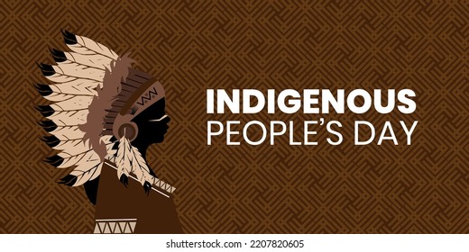 indigenous peoples day, International Day of the World's Indigenous People, vector illustration