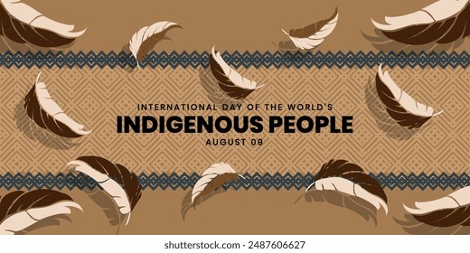 indigenous peoples day, International Day of the World's Indigenous People, vector illustration