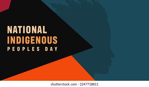 Indigenous Peoples Day. Template illustration design for background, banner, card, holiday celebration concept with text.