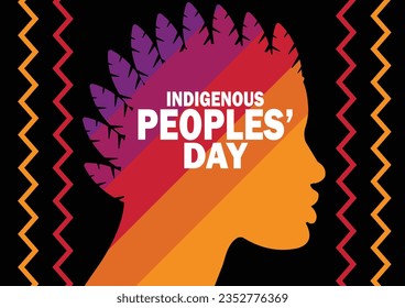 Indigenous Peoples' Day Vector Illustration. Suitable for greeting card, poster and banner