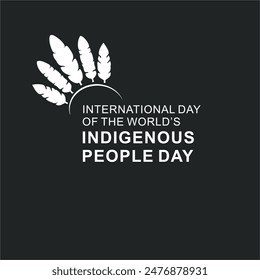 Indigenous Peoples' Day Vector Template Design Illustration, on a black background. Suitable for greeting card, poster and banner