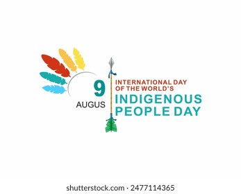 Indigenous Peoples' Day Vector Template Design Illustration with simple design. Suitable for greeting card, poster and banner