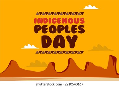 Indigenous Peoples Day with yellow background 