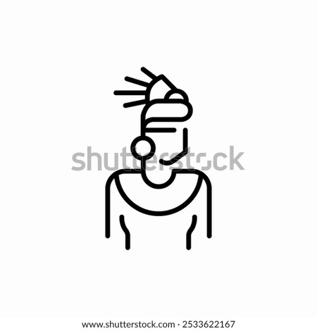 indigenous person icon sign vector