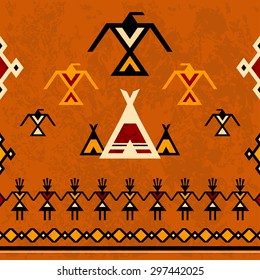 Indigenous seamless background, tracery, EPS10 vector illustration svg
