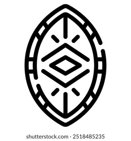 ícone escudo indígena para web, app, infográfico, etc