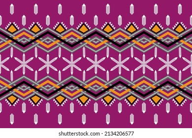 indigenous tribal geometric fabric pattern Design for a seamless tiled background.
