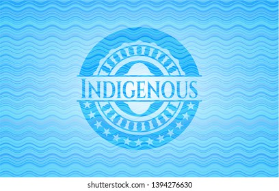 Indigenous water concept badge background. Vector Illustration. Detailed.