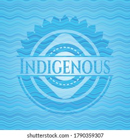 Indigenous water wave concept style badge. Vector Illustration. Detailed. 