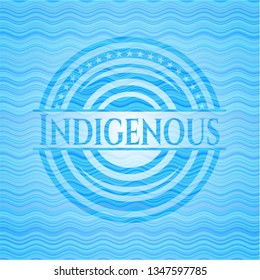 Indigenous water wavec oncept emblem.