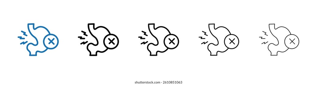 Indigestion icon Outline vector logo for web ui
