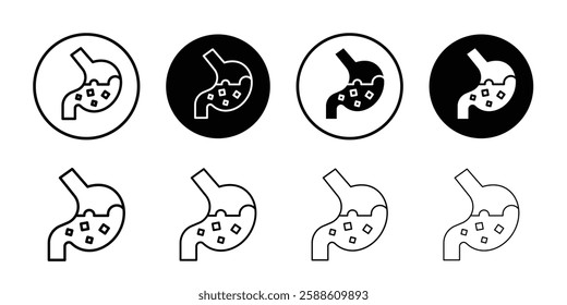 Indigestion icon Simple outline vector logo