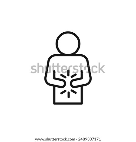 Indigestion logo sign vector outline