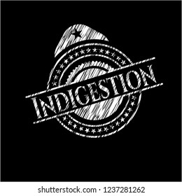 Indigestion on chalkboard