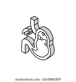 indigestion stomach isometric icon vector. indigestion stomach sign. isolated symbol illustration