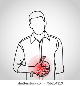indigestion vector logo icon illustration