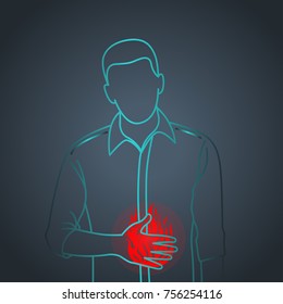 indigestion vector logo icon illustration