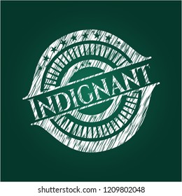 Indignant chalkboard emblem