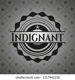 Indignant realistic black emblem