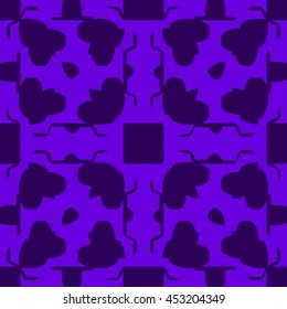 Indigo abstract background, striped textured geometric seamless pattern