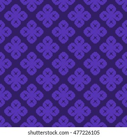 Indigo abstract background, striped textured geometric seamless pattern