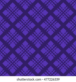 Indigo abstract background, striped textured geometric seamless pattern