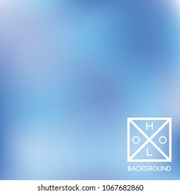 Indigo background. Iridescent cover.  Abstract neon colors foil.  Trendy creative vector cosmic gradient. Mesh blue foil.  Creative neon template for banner. Iridescent print.