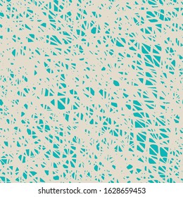 Indigo and Beige Vector seamless check pattern. Allover pattern. Ink grunge grid. Hand drawn seamless check pattern. Graphic background with ethnic tartan. Seamless check pattern background.