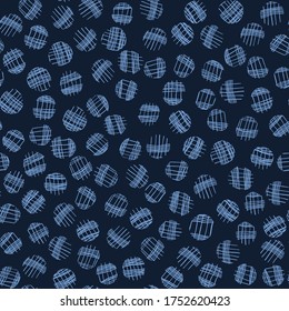 
 Indigo blue doodle confetti seamless pattern. Sketchy dotty sprinkles vector background. Modern dark navy wallpaper graphic design. Hand drawn quirky all over print. Masculine winter decor textile 