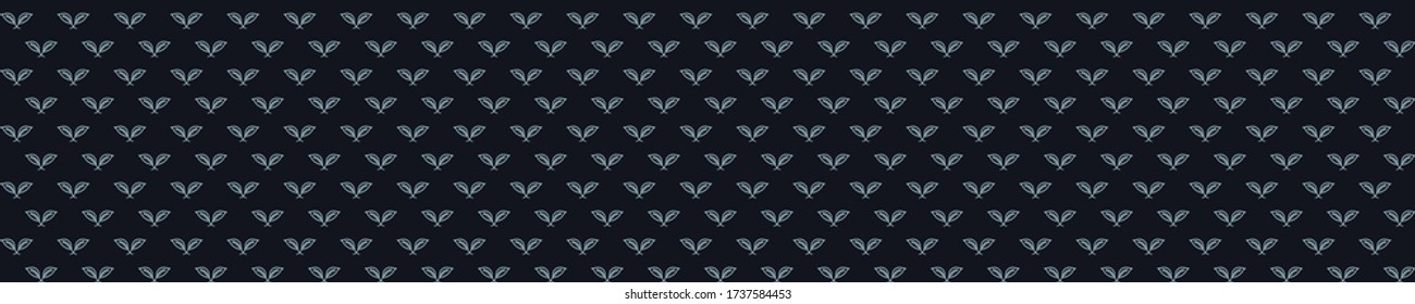 
Indigo blue doodle leaf seamless pattern. Sketchy floral foliage vector background. Modern dark navy wallpaper graphic design. Hand drawn quirky all over print. Masculine home decor textile swatch
