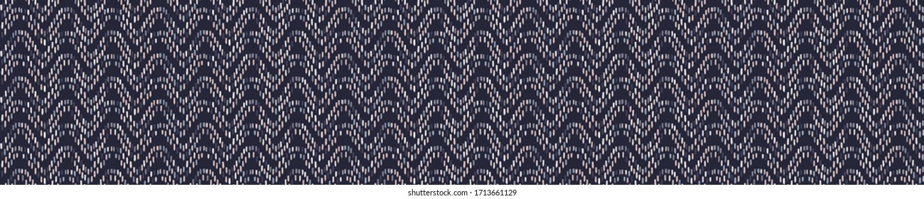 
Indigo blue doodle stripe border seamless pattern. Sketchy geometric line vector background. Modern dark navy ribbon trim graphic design. Hand drawn quirky edge tape. Masculine striped decor bordure