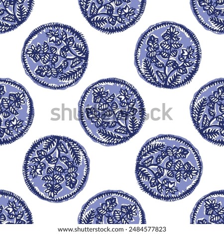 Indigo blue to dye effect abstract vector seamless pattern background. Modern masculine bold graphic bandana design for block print hand craft trend. 