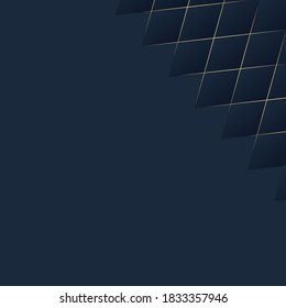 fondo de textura geométrica con perspectiva abstracta de color azul y oro índigo