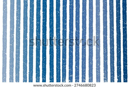 Indigo Blue Gradient Vertical Stripe Background with Japanese Modern Grunge Texture